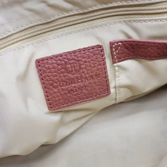 SOLD Cole Haan Village Spos Leather Barrel Bag Vtg 80s Vibe Country - Picture 9 of 11